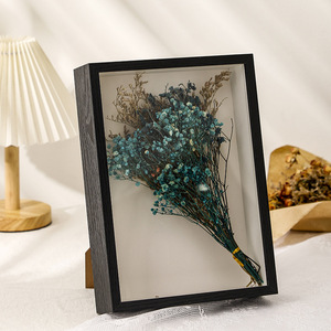 Usine 6 "<span class=keywords><strong>3D</strong></span> Shadow Box <span class=keywords><strong>cadre</strong></span> <span class=keywords><strong>en</strong></span> bois avec image d'affichage de fleurs <span class=keywords><strong>en</strong></span> <span class=keywords><strong>verre</strong></span> Transparent 3cm <span class=keywords><strong>cadre</strong></span> profond boîte de souvenirs de mariage - Product Image 1