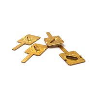 Service de fabrication métallique sur mesure : Contact de batterie en laiton doré, shrapnel de contact de batterie à haute conductivité, ressort de contact pour piles AA/AAA