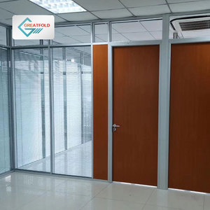 <span class=keywords><strong>Pared</strong></span> de separación de oficina moderna de estilo europeo, Partición de vidrio de <span class=keywords><strong>madera</strong></span> de doble acristalamiento con marco de aluminio, <span class=keywords><strong>pared</strong></span> de vidrio transparente - Product Image 4