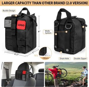 Kit de Supervivencia de 250 Piezas, Compatible con Sistema Molle, Carpa de Emergencia DIY, Botiquín de Primeros Auxilios, Mango con Agarre en D, Nailon Completamente Impermeable - Product Image 2