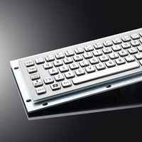 Clavier industriel robuste DAVO LIN D-8656 compact à 65 touches, étanche IP65, en acier inoxydable, interface USB, certifié CE