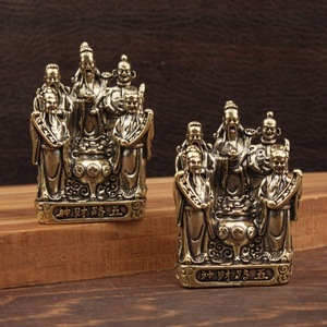 Statues en laiton des cinq dieux de la richesse, pour la décoration de la maison, du bureau, du Nouvel An chinois - Product Image 1