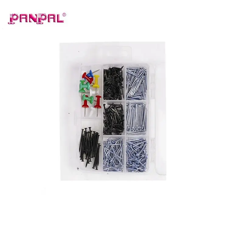 Nails Manufacture In China 500PC Colorful Push Pin,Thumb Tack with Nails Assortment