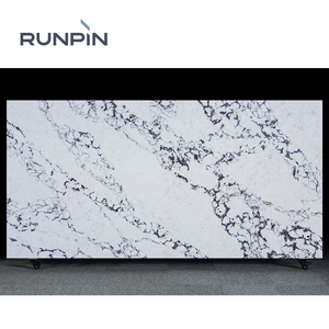 Runpin - <span class=keywords><strong>Pierre</strong></span> artificielle haut de gamme - Quartz Calacatta - Plan de travail de cuisine - Grande dalle - Mur - Décoration moderne pour hôtel, <span class=keywords><strong>maison</strong></span>, entreprise - Product Image 1
