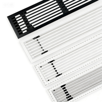 Grille de plafond décorative pour climatiseur, diffuseur linéaire en plastique à lames épaissies double couche pour entrepôt