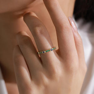 Juego de Anillo y Pendientes de Plata de Ley S925 con Circonitas, Estilo Retro Francés de Alta Gama con Textura Dorada para Mujer - Product Image 5