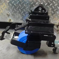 Roues de conteneur industrielle en nylon MC de 6 pouces avec verrouillage en queue d'aronde, roues robustes pour conteneurs maritimes