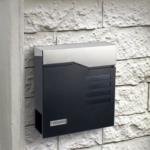 Boîte <span class=keywords><strong>aux</strong></span> <span class=keywords><strong>lettres</strong></span> murale en métal de style allemand sur pied, porte-journal, clés antivol incluses, livraison sécurisée du courrier dans l'appartement - Product Image 1