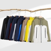 Blouson bomber hardshell personnalisé coupe-vent et imperméable automne/hiver, idéal pour le travail et l'extérieur, avec impression de logo pour entreprises