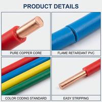 Kabel Listrik Tembaga Padat Berisolasi PVC 450/750V BV BVR untuk Penggunaan Rumah Tangga & Konstruksi 1.5-16mm