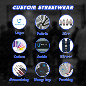 BENTURA Fabricant de sweats à capuche en mohair personnalisés de luxe pour l'hiver, fermeture éclair, poids lourd, fourrure synthétique moelleuse, veste en fourrure de renard pour hommes - Product Image 2