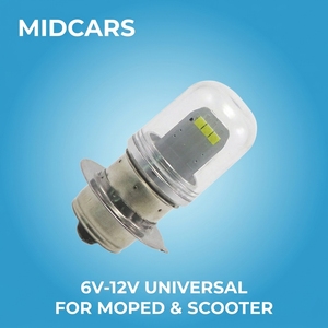 Phare de moto T19, <span class=keywords><strong>ampoule</strong></span> <span class=keywords><strong>LED</strong></span> P15S 6V <span class=keywords><strong>12V</strong></span> 3W, lampe indicatrice de signalisation blanche super brillante pour <span class=keywords><strong>scooter</strong></span>, cyclomoteur, VTT, éclairage avant - Product Image 1