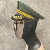 Casquette d'uniforme de capitaine, casquette de costume réglable pour adulte avec emblème, accessoire pour spectacle sur scène