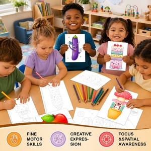 <span class=keywords><strong>ภาพ</strong></span>พับกระดาษสร้างสรรค์สำหรับเด็ก 30 ชิ้น ลายธีมอาหาร ฝึกการติดตามเส้นก่อน<span class=keywords><strong>ระบายสี</strong></span> เสริมสร้างความรู้ด้านศิลปะ DIY - Product Image 4