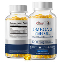 Capsules d'huile de poisson oméga 3 pour adultes, riches en DHA et EPA, anti-âge, pour la santé de la peau, des yeux, du cœur, du cerveau, soutien du système immunitaire