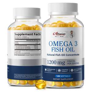 Capsule di Olio di Pesce <span class=keywords><strong>Omega</strong></span> 3 per Adulti, Ricche di DHA EPA, Supporto Anti-invecchiamento per Pelle, Occhi, Cuore, Cervello e Sistema Immunitario - Product Image 1