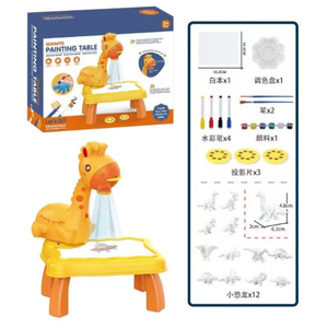 漫画の鹿24パターンアートペイントボード学習テーブル子供用お絵かきボードプロジェクターテーブルカラー塗装恐竜付き - Product Image 4
