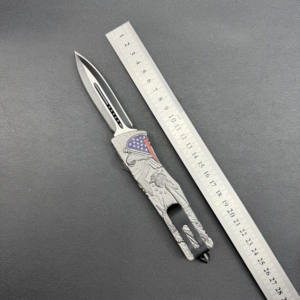 Cuchillo de bolsillo plegable personalizable con mango de aleación de zinc hoja deslizante 5CR15 para acampar y cazar cuchillo utilitario OEM - Product Image 4