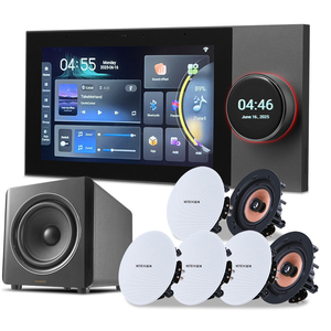 Nhà thông minh nền hệ thống âm nhạc 7-inch tuya màn hình cảm ứng Bảng điều khiển 8 kênh tường khuếch đại với loa trần - Product Image 1