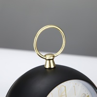 Reloj Despertador Digital de Escritorio con Movimiento Electrónico, Función de Repetición, Forma Geométrica, Pantalla con Agujas, Plástico ABS Ligero y Fácil de Usar
