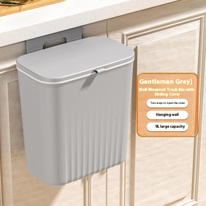 <span class=keywords><strong>Poubelle</strong></span> de cuisine Toilette domestique Salle de bain Seau sanitaire de grande capacité Corbeille à papier coulissante murale - Product Image 3