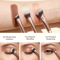 Vente en gros directe d'usine OEM, lot de 10 pinceaux de maquillage professionnels véganes, étiquette privée, pinceaux de maquillage personnalisés de haute qualité avec sac