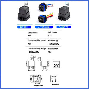 Relais intégré étanche 40A 12V 24V 4 broches 5 broches avec connecteur scellé pour voiture modifiée - Product Image 6