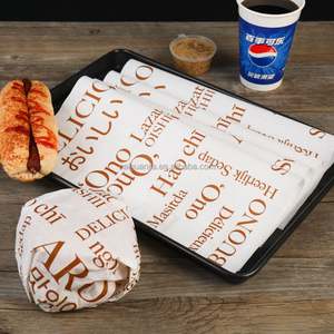 Emballage en papier de cuisson écologique enduit de PE résistant à l'huile personnalisé pour les hamburgers, les sandwichs et le sucre avec logo personnalisé - Product Image 6