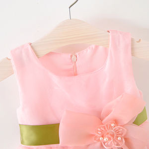 Robe de fête pour bébé fille, dernier design 2022, robes en organza pour enfants avec des motifs de nœuds, robes pour bébés filles nouveau-nées - Product Image 2