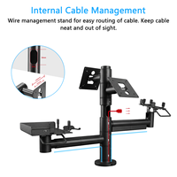 Support de montage rotatif OEM pour moniteurs/lecteurs de cartes/scanners, support de comptoir pivotant à double écran, réglable en hauteur