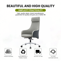 Chaise de bureau ergonomique Boss avec support lombaire, chaise en PU pour conférence, chaise d'ordinateur, chaise de luxe en cuir
