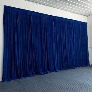 بيع مباشر من المصنع - ستائر قماشية مخملية قابلة للتخصيص، ستائر خلفية معلقة للمسرح، ألواح خلفية للزفاف، ديكورات للمناسبات - Product Image 5