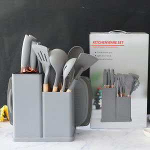 Spatule en silicone, cuillère à soupe, ensemble d'ustensiles de cuisine antiadhésifs de 19 pièces, vente en gros - Product Image 2