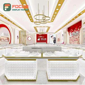 Vitrine en verre haut de gamme, comptoir à bijoux en bois, étagère d'exposition de bijoux, présentoir de luxe, design mural - Product Image 4