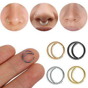 Stainless Steel Moon <b>Nose</b> <b>Rings</b> 8mm Rainbow Black Gold <b>Silver</b> <b>Nose</b> Jewelry For Piercing Fashion Accessory - Product Image 3