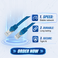 Câble Ethernet Cat5e UTP en cuivre pur, cordon de raccordement RJ45 pour réseau domestique et professionnel