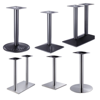 Base de Table Carrée en Métal Industriel pour Café avec Manivelle et Piètement en Fer