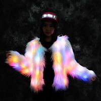 Veste pour femme avec lumière LED tendance, tenue de soirée en boîte de nuit, DJ, vêtements de soirée lumineux, nouveautés pour la danse, costume de performance