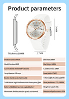 OEM SANDA mode sport femmes montres étanche double calendrier fonction étanche étudiant montre à Quartz 6213