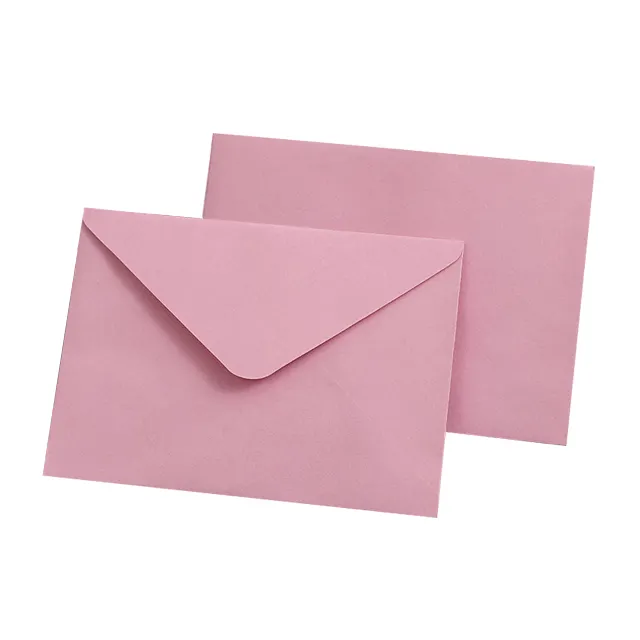 Amplop kertas berwarna pernikahan cetak amplop kecil kustom tipe sederhana