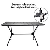 Table pliante, fabrication de camping, avec sac de transport, 2 pièces