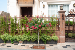 Panneaux de clôture haut de gamme en fer forgé, écologiques, avec cadre galvanisé et peint, modélisation 3D, pour villa, jardin, résidence - Product Image 5