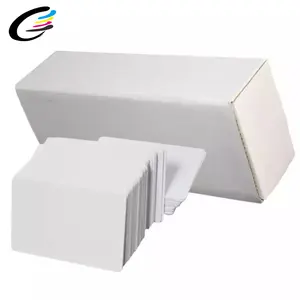 FCOLOR kartu ID keanggotaan plastik CR80 kartu kredit PVC kosong putih