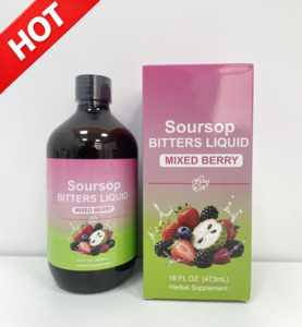 Complex Soursop Bitters <b>Mixed</b> Berry Flavor 16FL OZ Herbal Liquid Supplement Immune Digestive Support Wholesale Soursop Graviola - Product Image 1