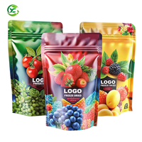 Sacs en plastique refermables avec impression personnalisée, emballage alimentaire, doypack, pochette autoportante, fermeture éclair, sac en mylar avec logo