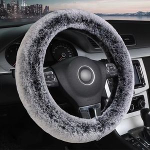 Housse <span class=keywords><strong>de</strong></span> volant <span class=keywords><strong>de</strong></span> voiture en peluche style sport d'hiver, fausse fourrure <span class=keywords><strong>de</strong></span> lapin, en caoutchouc PVC chaud, intérieur tendance pour Geely Crossover - Product Image 6