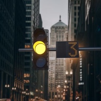 Module de feux de circulation LED 400 mm, ampoule de signalisation en matériau PC pour routes et intersections extérieures