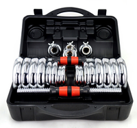 Équipement de musculation, haltères réglables 15 kg/20 kg/30 kg/50 kg, kit d'haltères et de barres