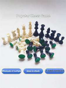 Piezas de Ajedrez de Plástico al por Mayor, <span class=keywords><strong>Juego</strong></span> de <span class=keywords><strong>Ludo</strong></span> Duradero y Ecológico, Rey Grande de 95 mm de Altura, Rey Mediano de 65 mm de Altura, Metal, Plástico, Terciopelo - Product Image 5