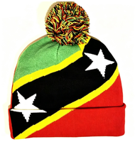Nouveau bonnet tricoté avec drapeau du Salvador pour femmes et hommes, bonnet à pompon, bonnet chaud d'hiver, doux, extensible, pas cher, vente en gros personnalisée